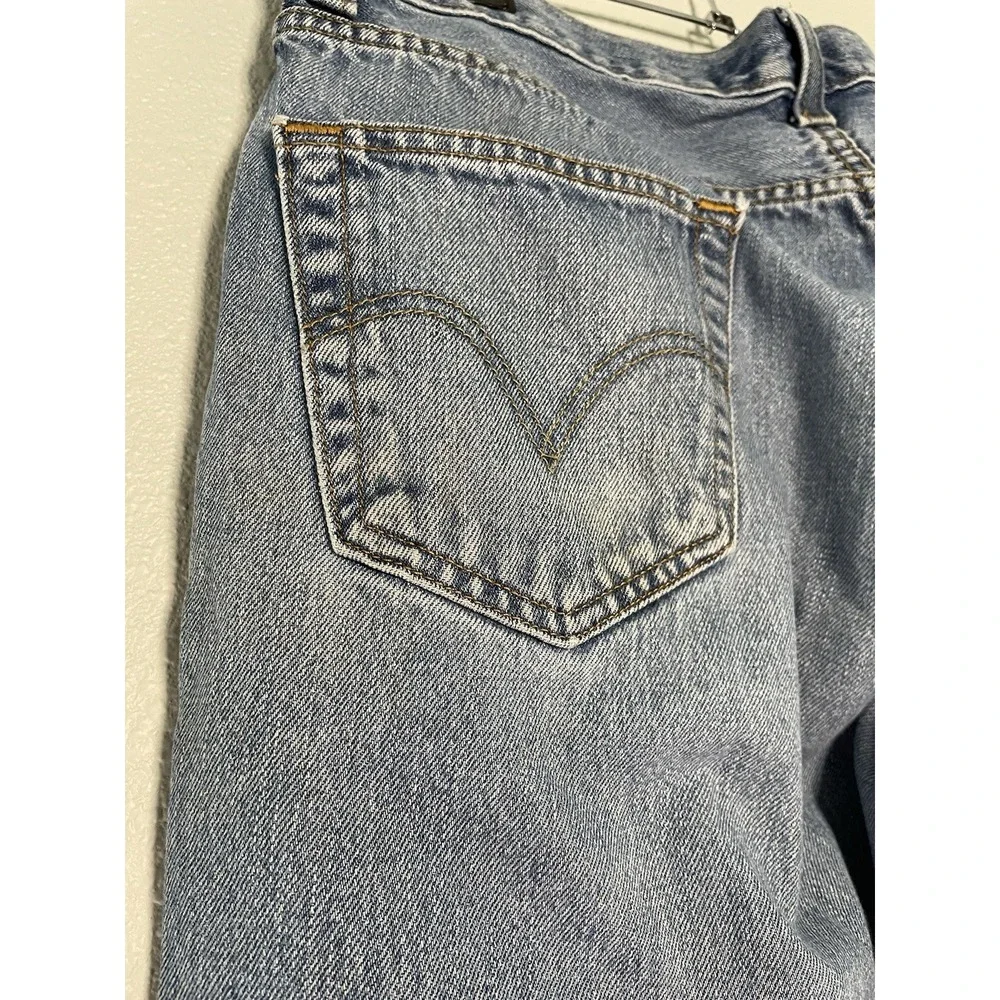 Levis‎ Mens Relaxed Fit 550 Jeans Light Wash Size 36x34 Thrashed, Stains